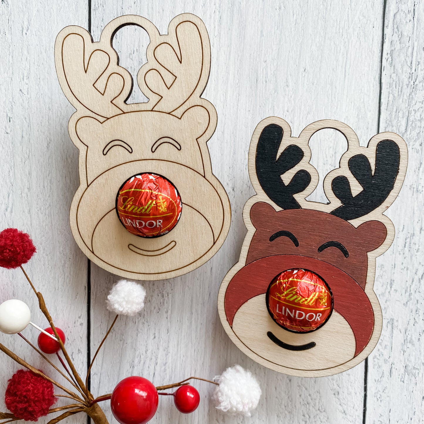 Reindeer bauble (fits Lindt ball or lollipop)