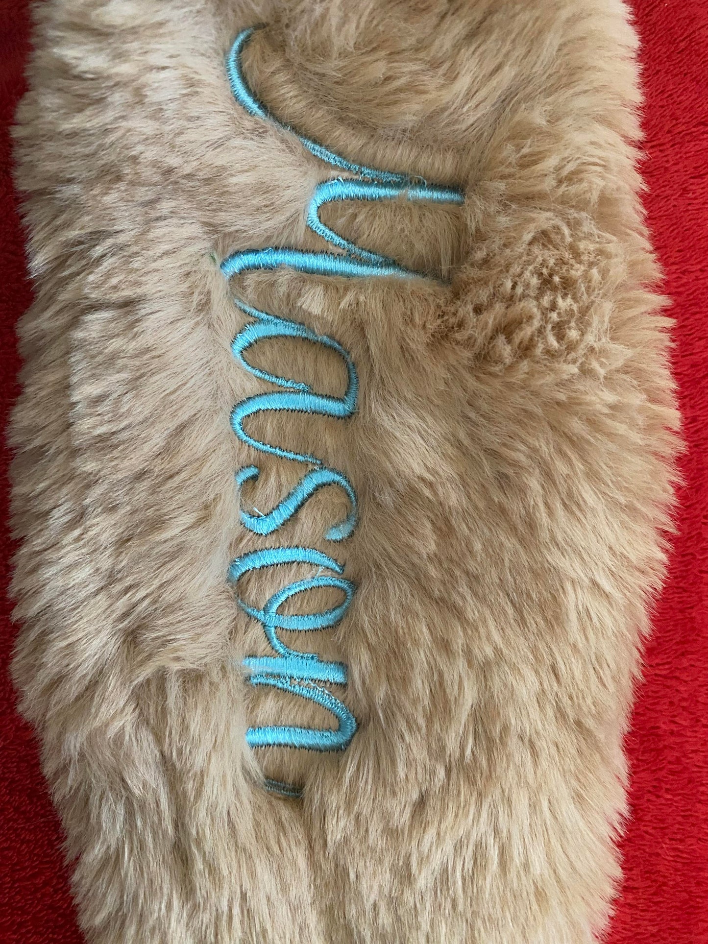 Embroidered plush bunny