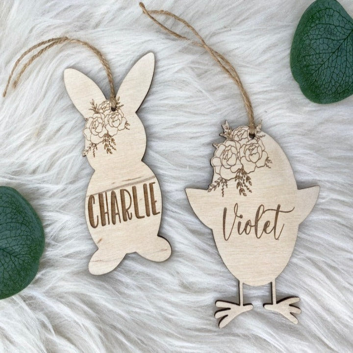 Easter Bunny/Chick tag