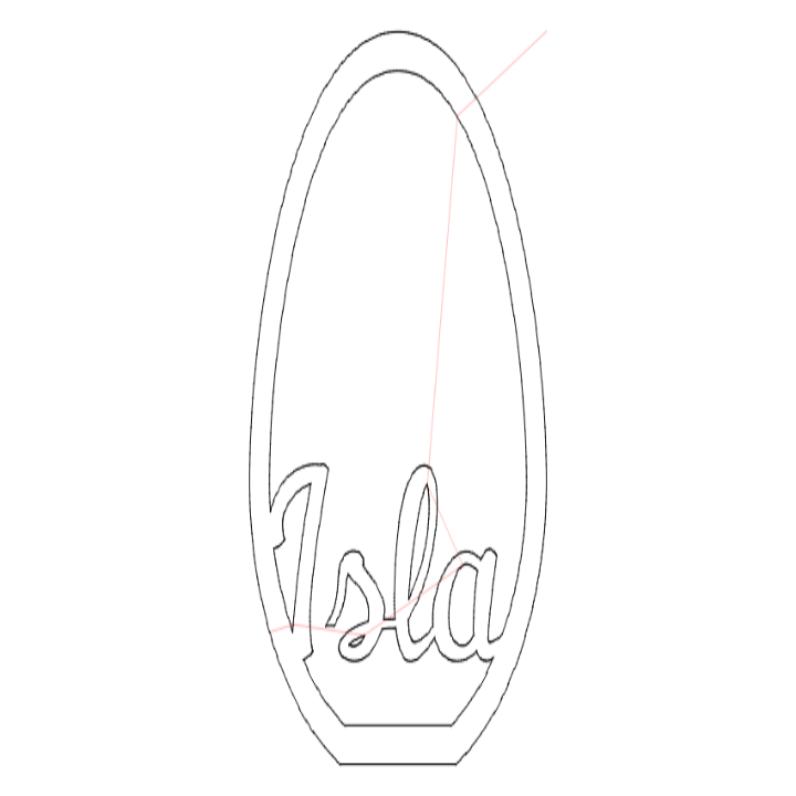 Egg shaped Easter treat box with name