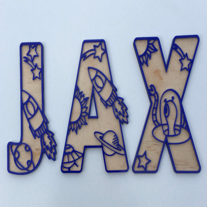 Space themed letters