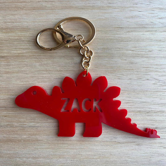Stegosaurus keyring/bag tag