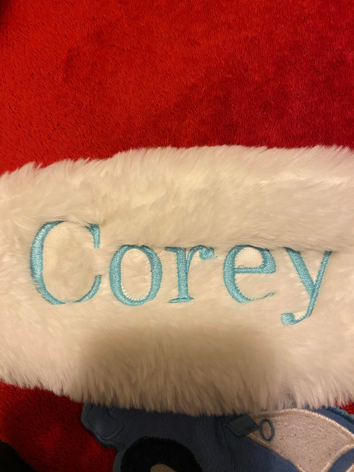 Embroidered plush bunny