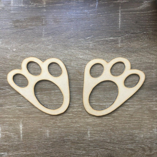 Bunny feet stencil - set of 2