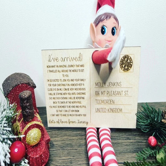 Elf arrival postcard