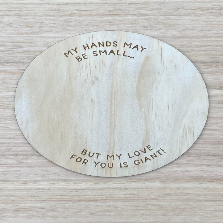 Mother's Day hand print disc - engraved