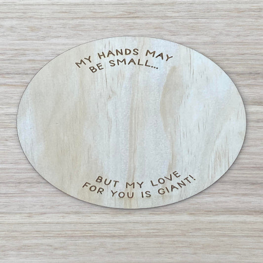 Mother's Day hand print disc - engraved